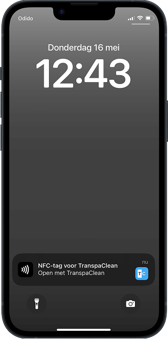 Phone with NFC notification mockup