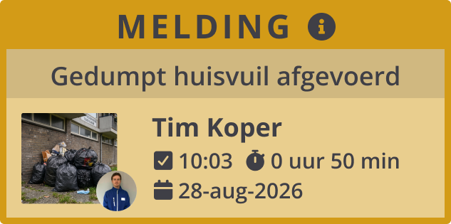 Uitbreiding van het locatie-logboek met een extra taak en een foto bij afwijking